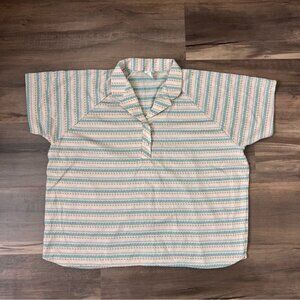Vintage Levi Strauss & Co. Men's Southwestern Striped Polo Shirt Size 46-48